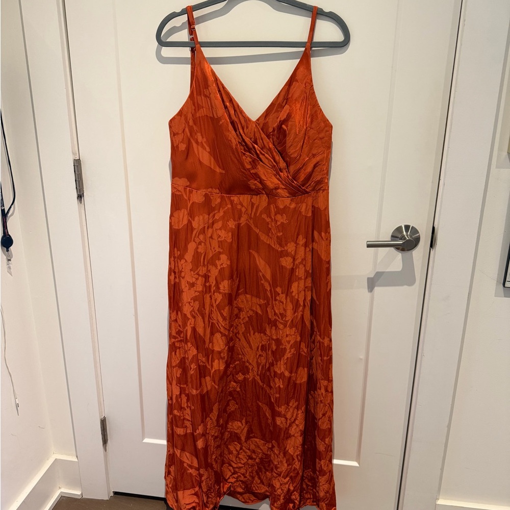 Gabrielle Rust Open Back Maxi Dress from azazie